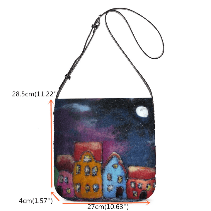 Women Colorful Bag DIY Lamb Hair Crossbody Bag Shoulder Bag - MRSLM