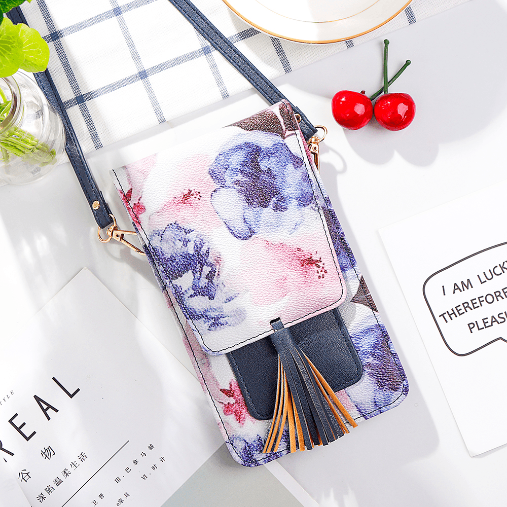 Women Casual Multi-Color Flower National Phone Bag - MRSLM