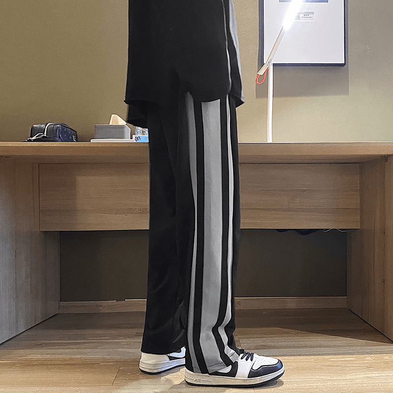 Spring Striped Mopping Pants Men'S Straight Casual Pants Trend Hip-Hop Pants - MRSLM