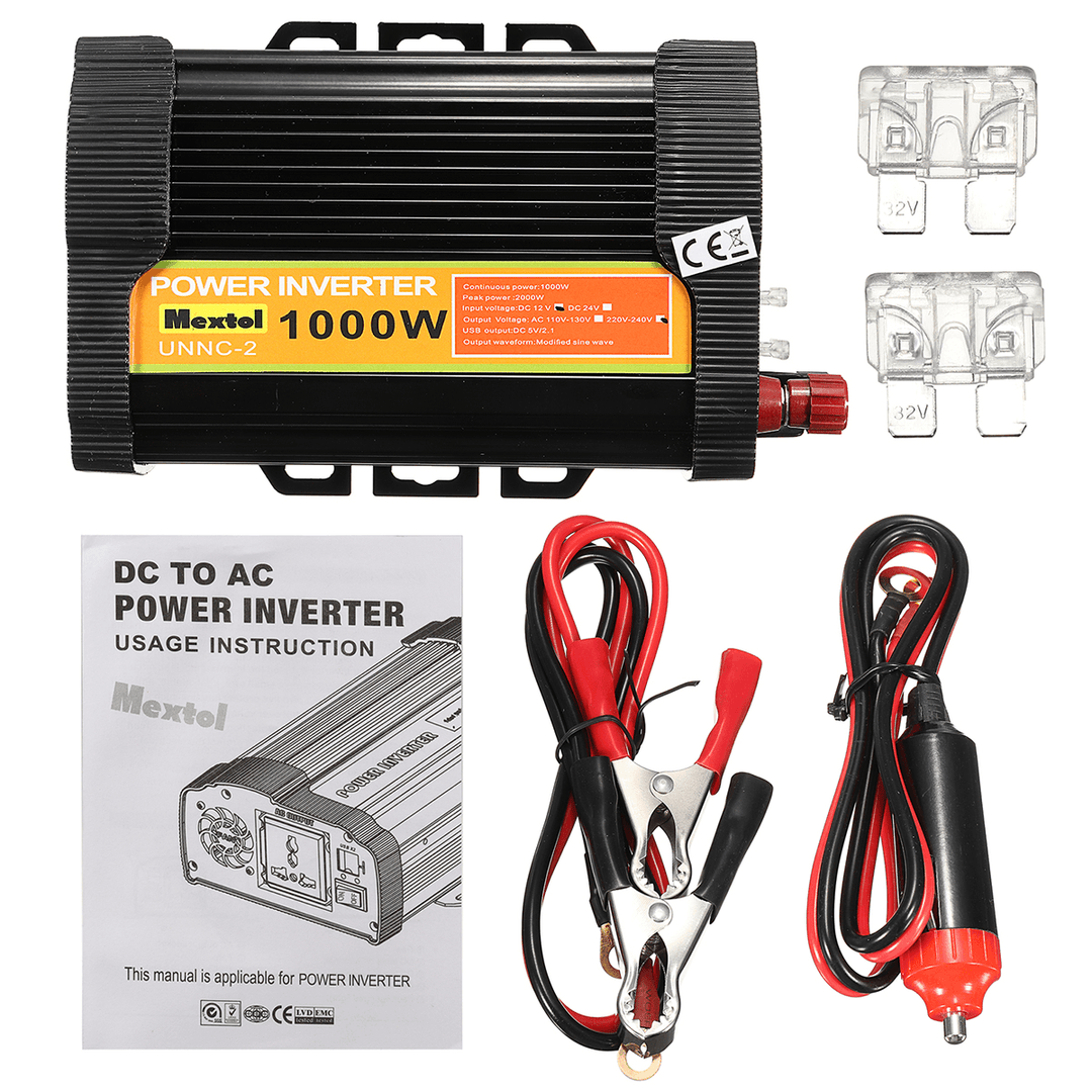 UNNC-2 2000W Peak 12V DC to 220V AC Solar Power Inverter Car Modified Sine Wave Converter - MRSLM