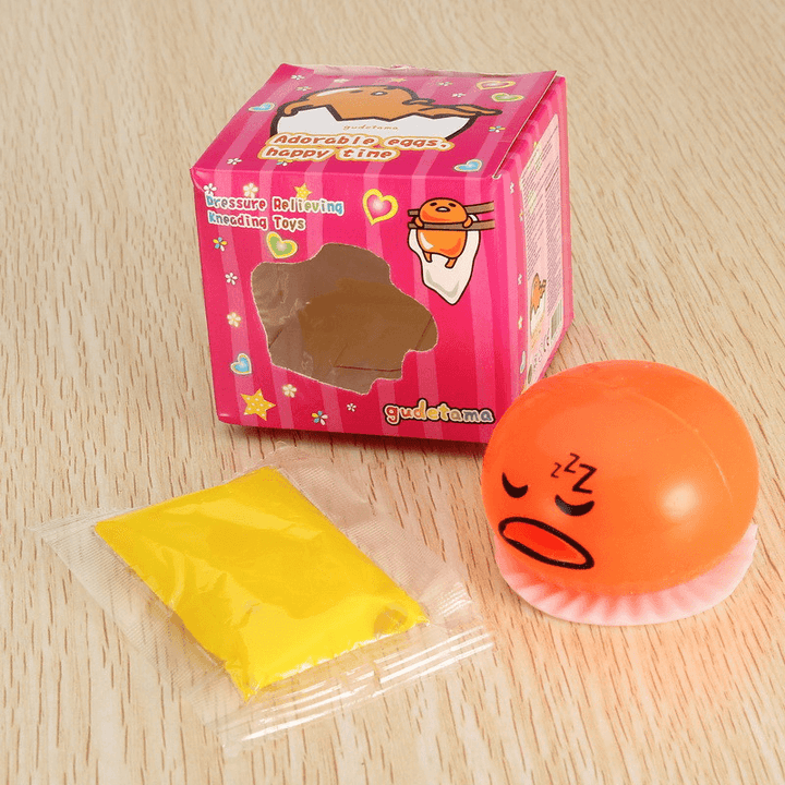 Squishy Vomitive Slime Egg with Yellow Yolk Stress Reliever Fun Gift - MRSLM