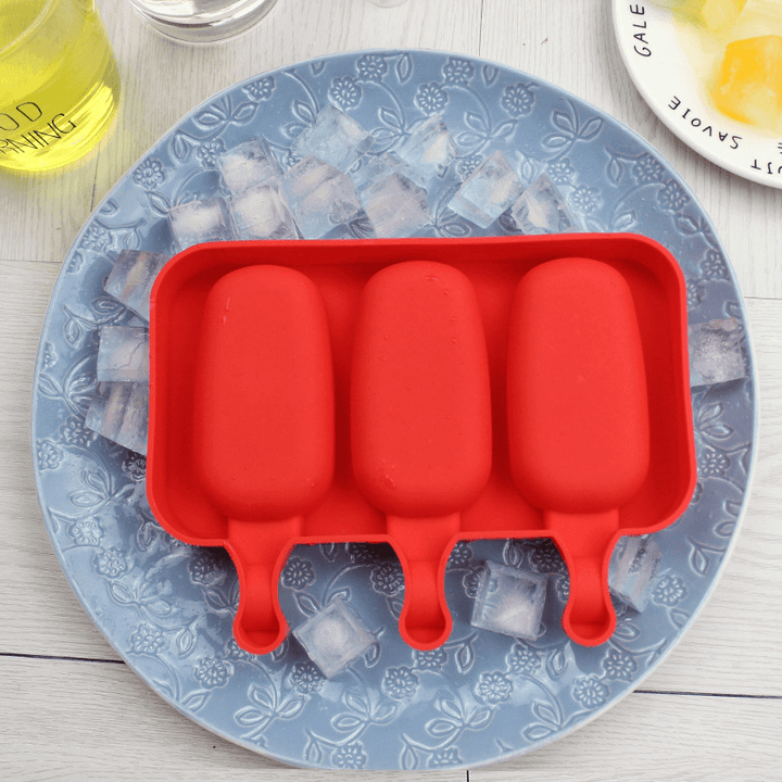 Creative Silicone Ice Cream Mold Ice Lolly Mold Rod Ice Mold Red Food Grade - MRSLM