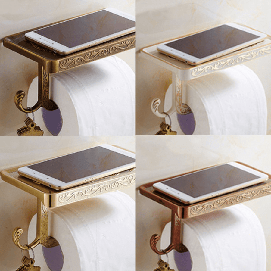 Roll Stand Wall Mounted 4 Colors Vintage Bathroom Toilet Paper Holder Tissue Wall Mounted - MRSLM