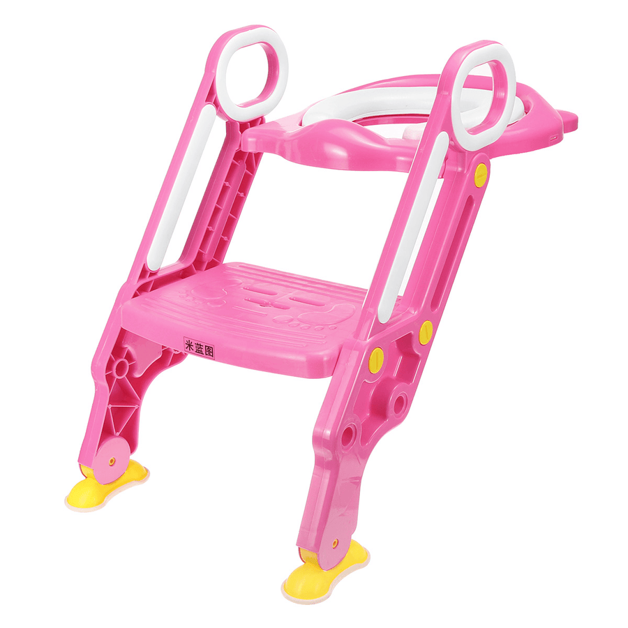 Super Safe Non-Slip Soft Kids Child Toilet Chair Seat Ladder Step Potty Training - MRSLM