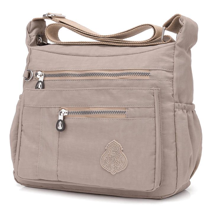 Women Leisure Nylon Solid Crossbody Bag Waterproof Bag - MRSLM