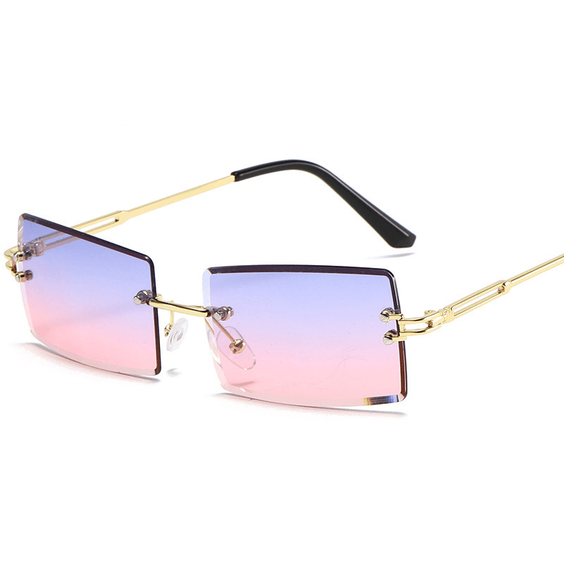 Sunglasses Rimless Diamond Cut-Edge Sunglasses Square Square - MRSLM