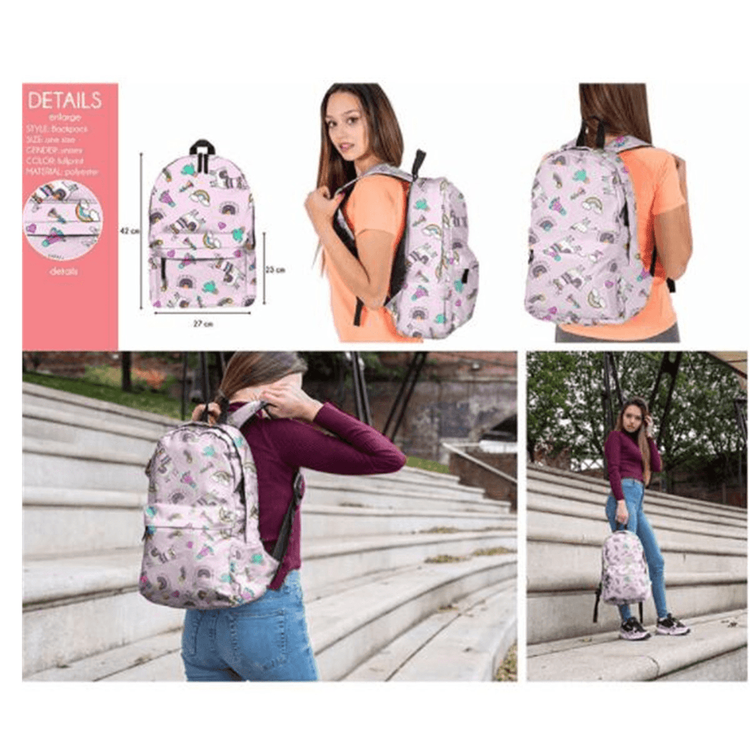 Women Men Best Backpack Girl School Shoulder Bag Rucksack Satchel Travel Handbag - MRSLM