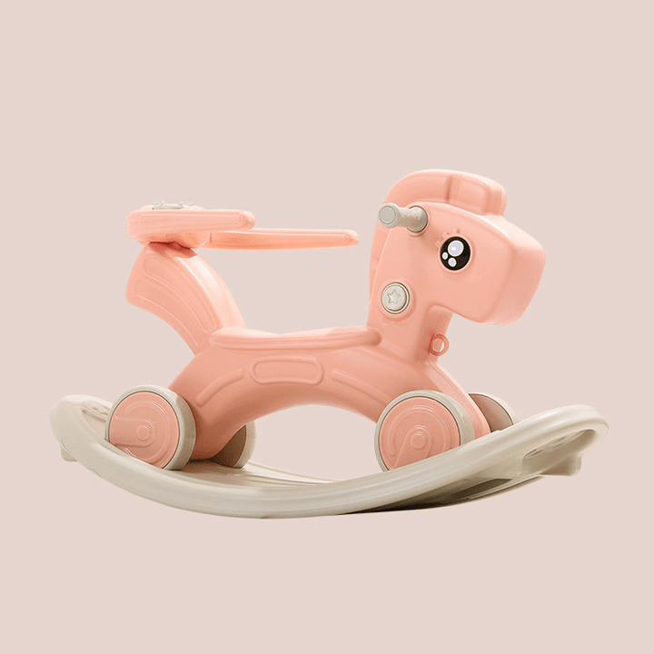 2 in 1 Toddler Little Rocking Horse Baby Walker Ride on Toy Kids Rocker Small Household Kindergarten Chair Supplies - MRSLM