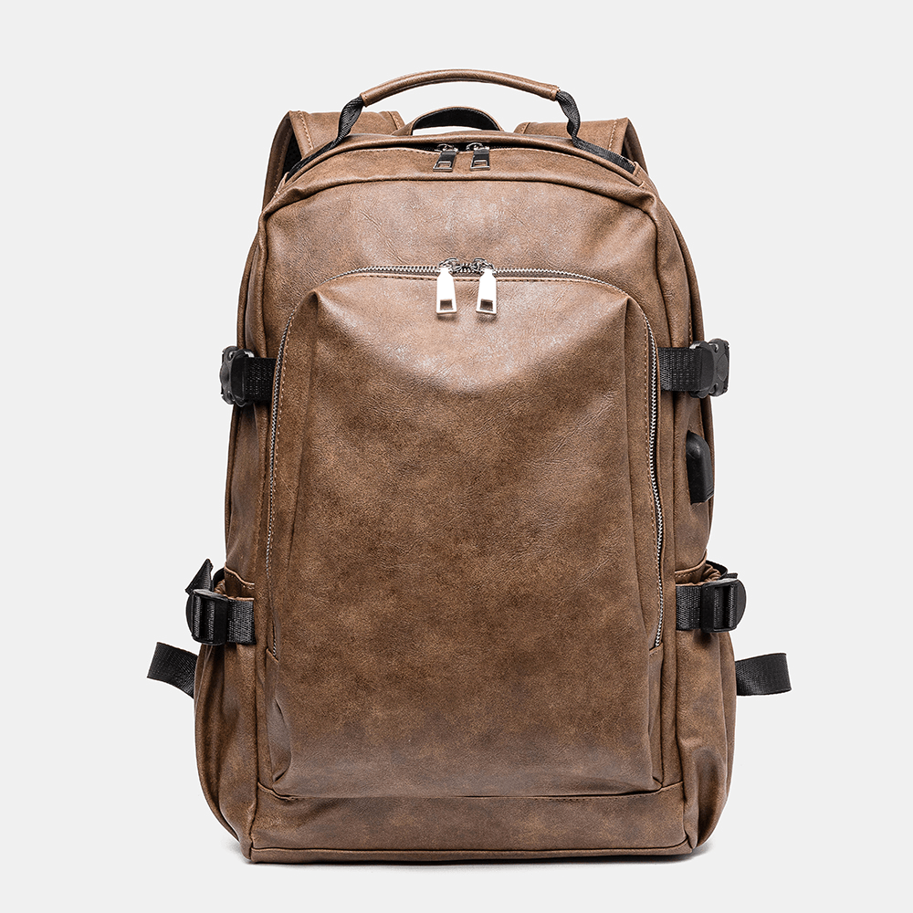 Men Leisure Retro USB Charging Multifunctional Backpack - MRSLM