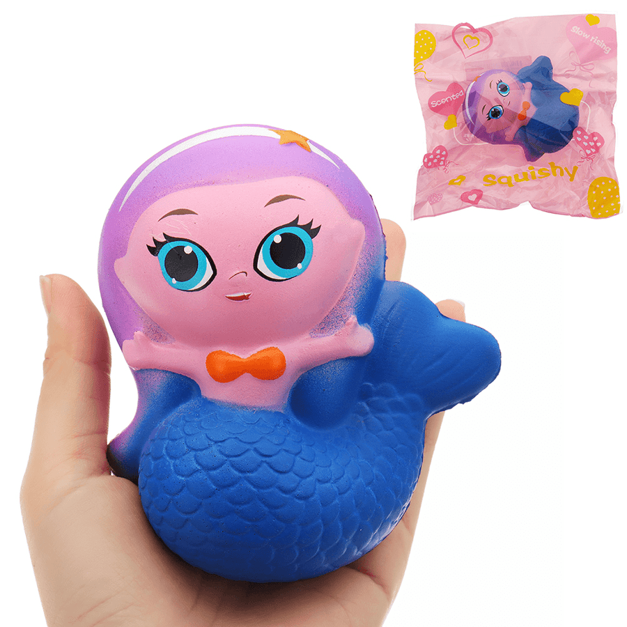 Mermaid Squishy 10*9.5*6CM Slow Rising with Packaging Collection Gift Soft Toy - MRSLM