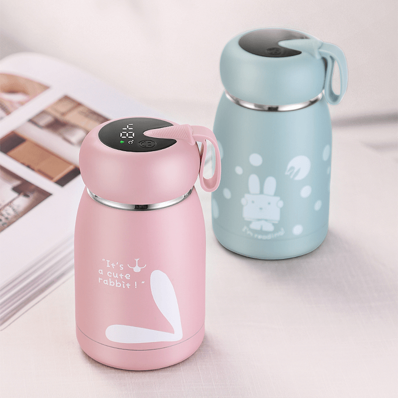 320Ml Thermos Water Bottle Temperature Display Thermo Cup 304 Stainless Steel Smart Display Temperature Vacuum Flasks Mug Bottles 320Ml - MRSLM