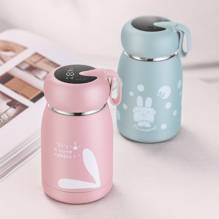 320Ml Thermos Water Bottle Temperature Display Thermo Cup 304 Stainless Steel Smart Display Temperature Vacuum Flasks Mug Bottles 320Ml - MRSLM