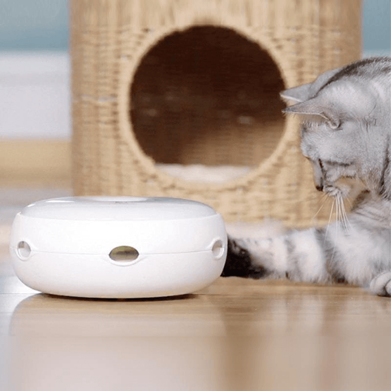 Homerun Smart Cat Toy Pet Toys Electric Cat Tease Stick Doughnut Turntable Automatic Turntable Cat Toy From - MRSLM