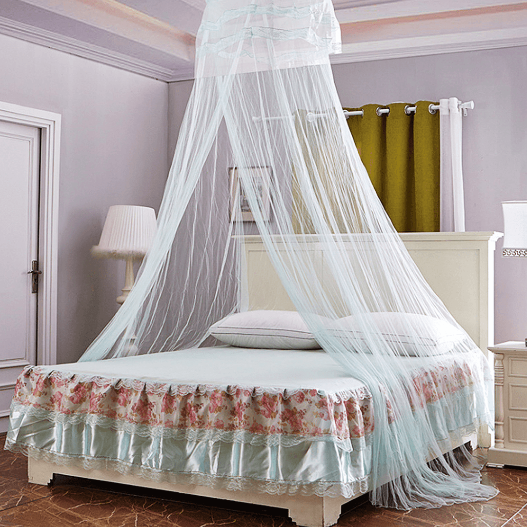 Anti-Mosquito round Ceiling Mosquito Net Dense and High Polyester Mesh No Installation Mosquito Net - MRSLM