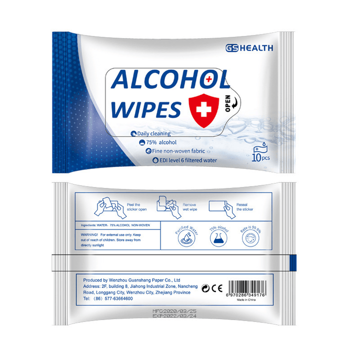 150 Pcs Disinfection Wipes Pads Cleaning Sterilization 75% Alcohol Wipes Cleaning Wet Wipes Camping Travel - MRSLM