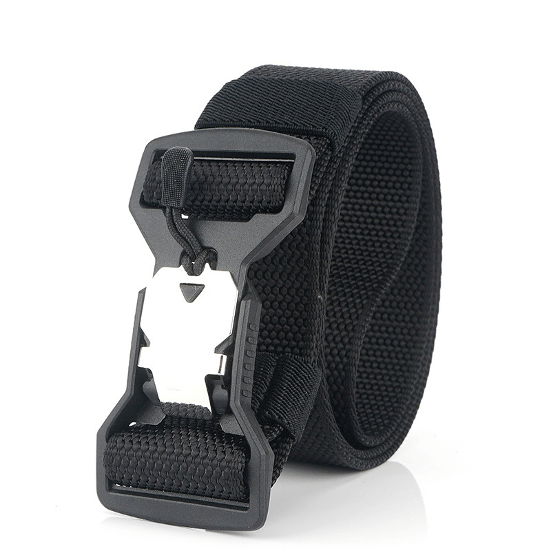 125Cm Men'S Casual Nylon Tactical Belt Plastic Magnet Function Buckle Military Belts - MRSLM