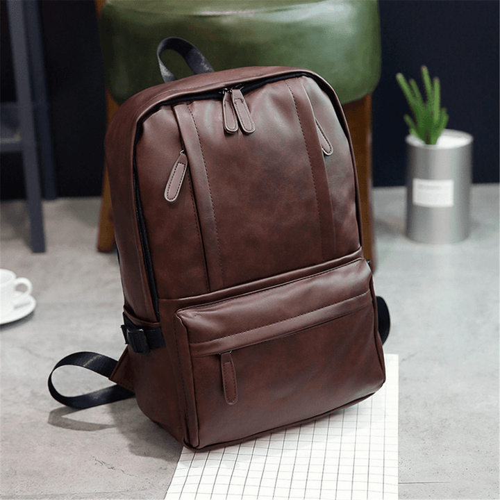 13L Leather Backpack Rucksack Laptop Shoulder Bag Outdoor Sports Travel - MRSLM