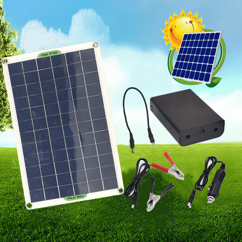 30W 12V PET Flexible Solar Power Station 12V 18V Car RV Boat Battery Charger Solar Panel Kit Complete Outdoor Camping - MRSLM