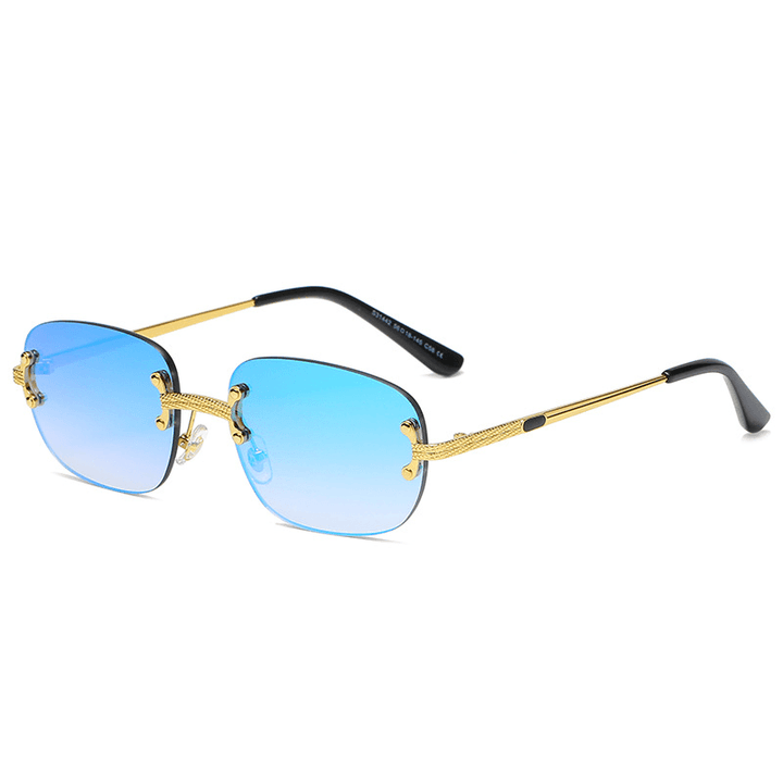 Metal Frameless Square Color Film Sunglasses - MRSLM