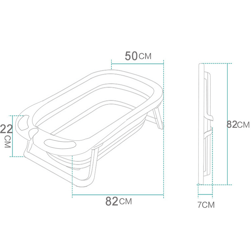 Beizhi Foldable Baby Bathtub with Electronic Temperature Universal Bath Barrel Large Size for Children - MRSLM