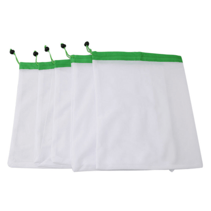 5Pcs Reusable Mesh Storage Bag for Grocery Shopping Fruit Vegetable Toys Storage Produce Bag - MRSLM