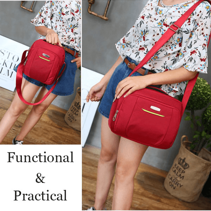 Women Men Nylon Multifunction Sport Daily Casual Handbag Shoulder Bag Crossboby Bag - MRSLM