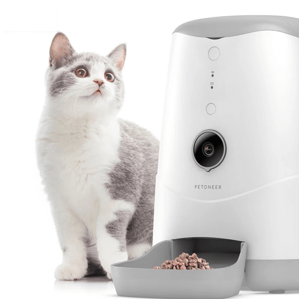 PETONEER Smart Pets Automatic Feeders with Camera 120° Wide-Angle Night Vision Nutri Vision APP Control for Cats Dogs Feeding - MRSLM