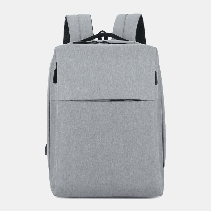 Men Polyester USB Charging Large Capacity Business Laptop Bag Backpack - MRSLM