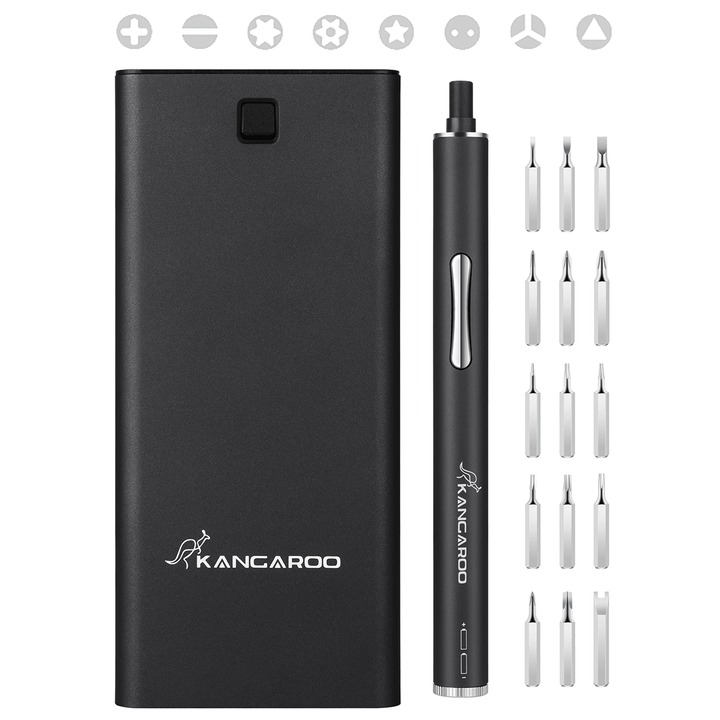 KANGAROO TS1 DC 3V Mini Precision 16 in 1 Electric Power Cordless Screwdriver Portable Repair Tools for Phone Computer Camera Repairing - MRSLM