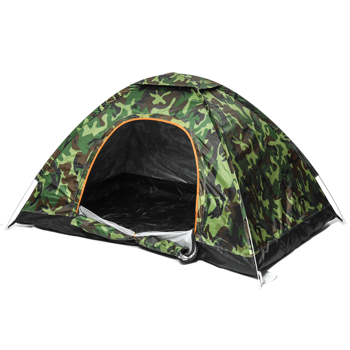 2-Person Instant Automatic Pop up Camouflage Camping Tent Sun Shelter Portable Backpack with Louver Lightweight PU Polyester Waterproof Fabric Tent for Outdoor Travel Hiking - MRSLM