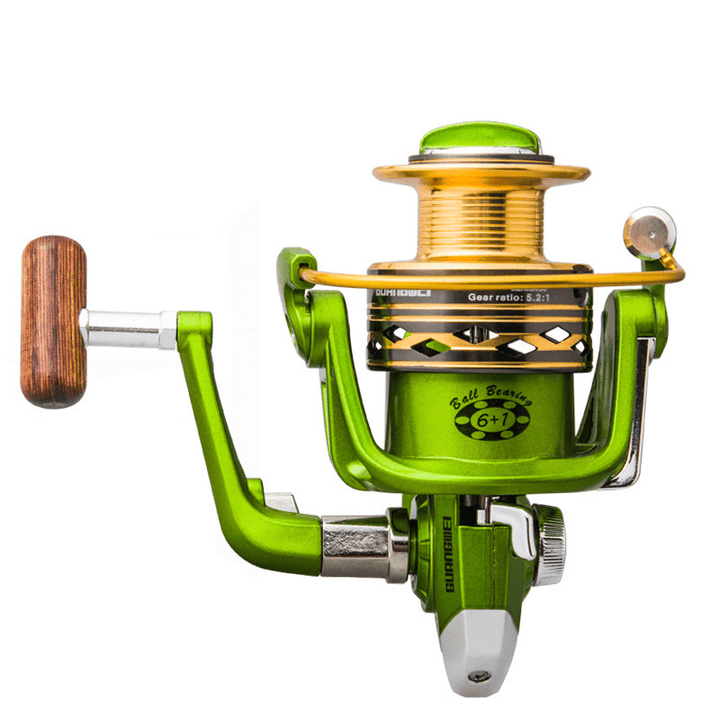 GMG 2000-5000 Metal Spinning Fishing Reel 5.2:1Bearings Right Left Hand Saltwater Freshwater Reel Fishing Tackle - MRSLM