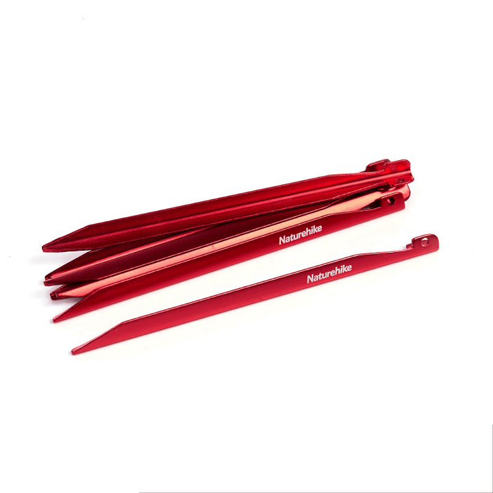 Naturehike NH17D026-D 8Pcs V Shape Tent Pegs 7001 Aluminium Alloy Nails Camping Stake Accessories - MRSLM