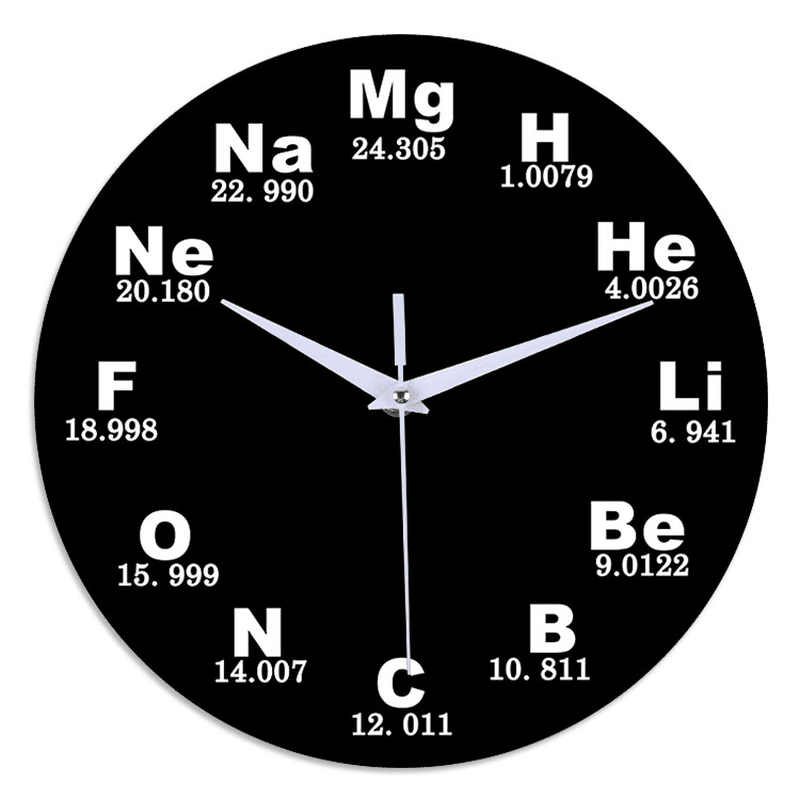 Emoyo ECY028 Creative Chemical Element Table Wall Clock 3D Wall Clock for Home Office Decorations - MRSLM