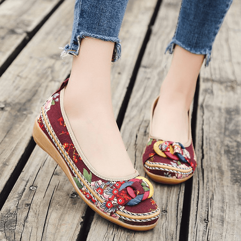 US Size 5-11 Embroidery Loafers for Wome - MRSLM