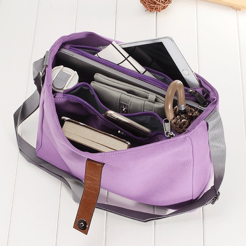 Canvas Casual Capacity Travel Storage Bag Shoulder Bag Crossbody Bags - MRSLM