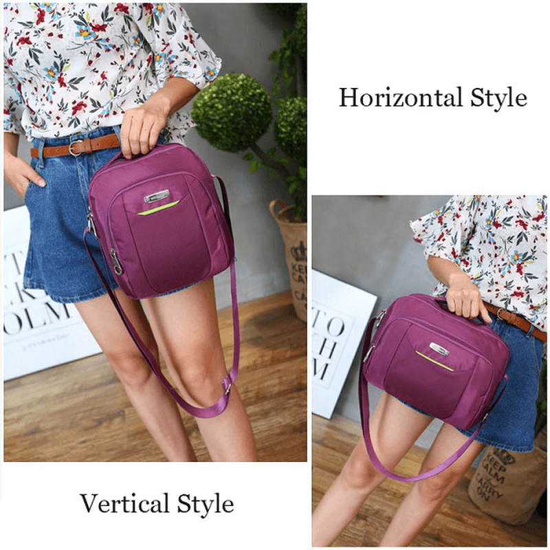 Women Men Nylon Multifunction Sport Daily Casual Handbag Shoulder Bag Crossboby Bag - MRSLM