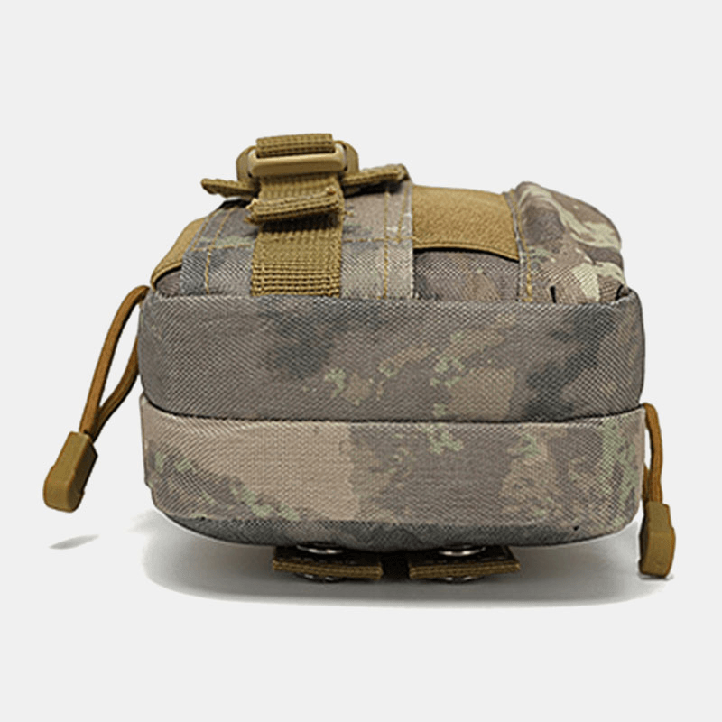 Waterproof Men's Camouflage Tactical Waist Bag with Large Capacity for Outdoor Sports, Featuring a 6-Inch Phone Pocket - MRSLM