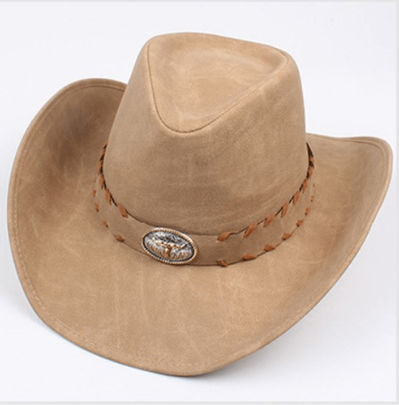 Men'S Hat Spring Western Cowboy Hat Summer Fashion Big Eaves Green - MRSLM