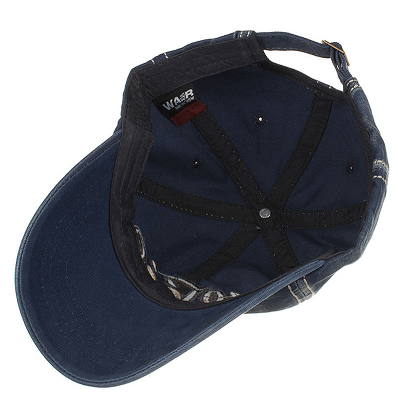 Men Denim Letter Pattern Sunshade Baseball Cap - MRSLM