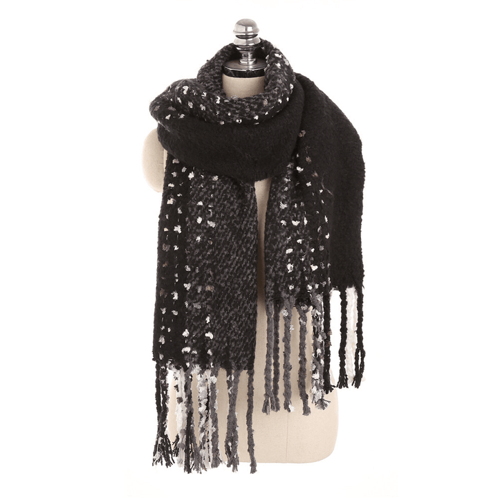 190*56 CM Women Winter Warm Vintage Artificial Cashmere Scarf with Tassel Long Shawl - MRSLM