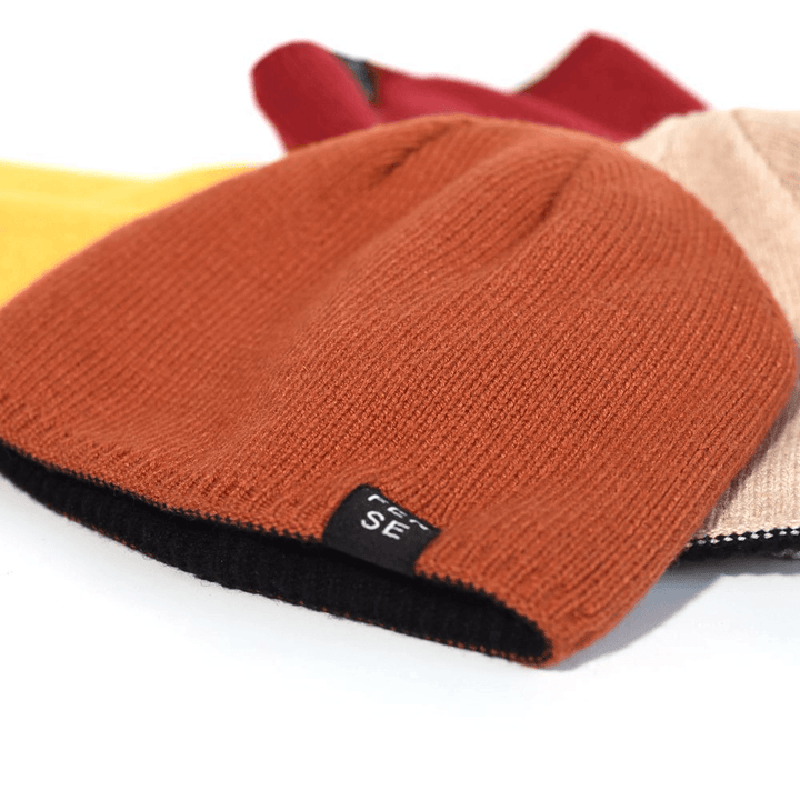 Knitted Woolen Hats for Men and Women Wear All-Match on Both Sides - MRSLM