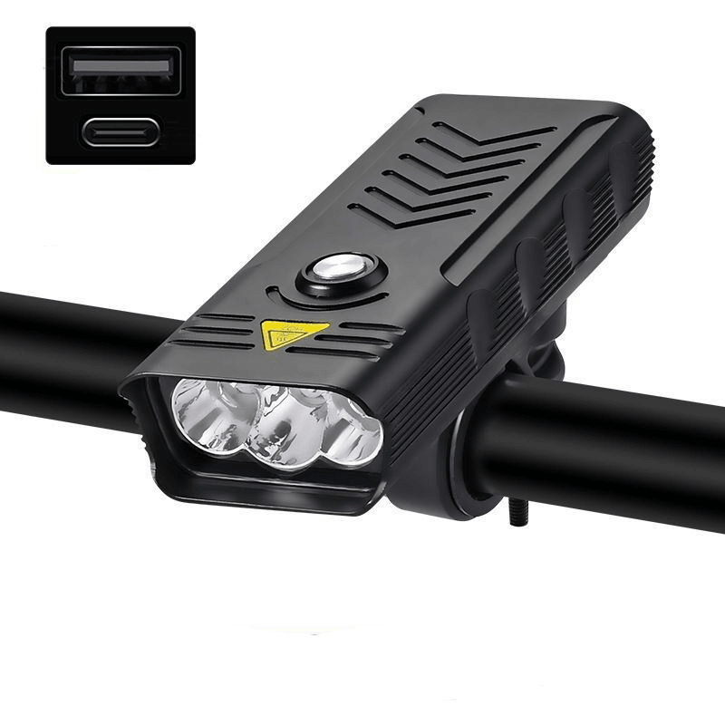 XANES® LV-F004 3/5Xt6 3000Lumens Bike Headlight USB Rechargeable MTB Bicycle LED Front Lamp 4 Modes Waterproof Flashlight Power Bank - MRSLM