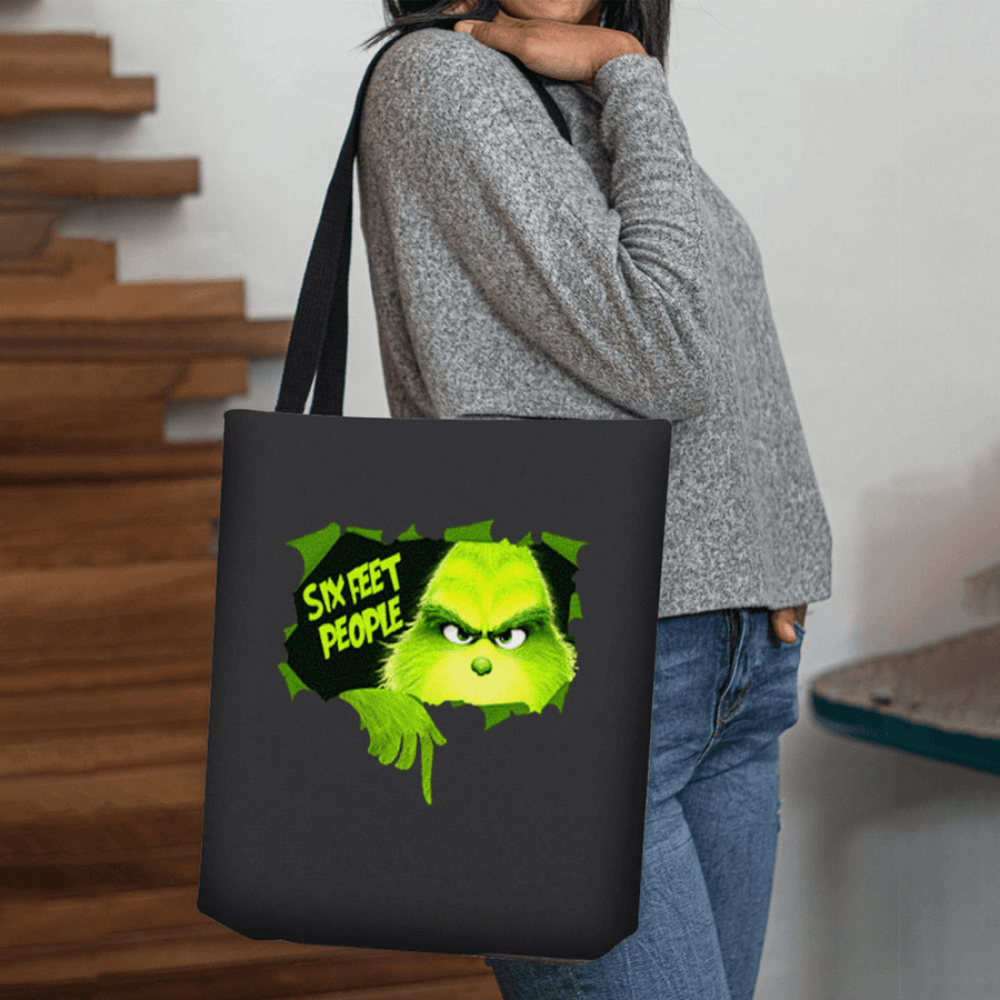 Women Felt Cute Cartoon Green Monster Pattern Shoulder Bag Handbag Tote - MRSLM