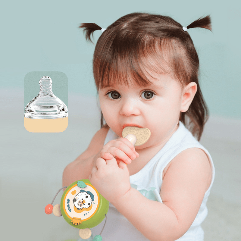 Teether Can Chew Soft Rubber Rattle - MRSLM