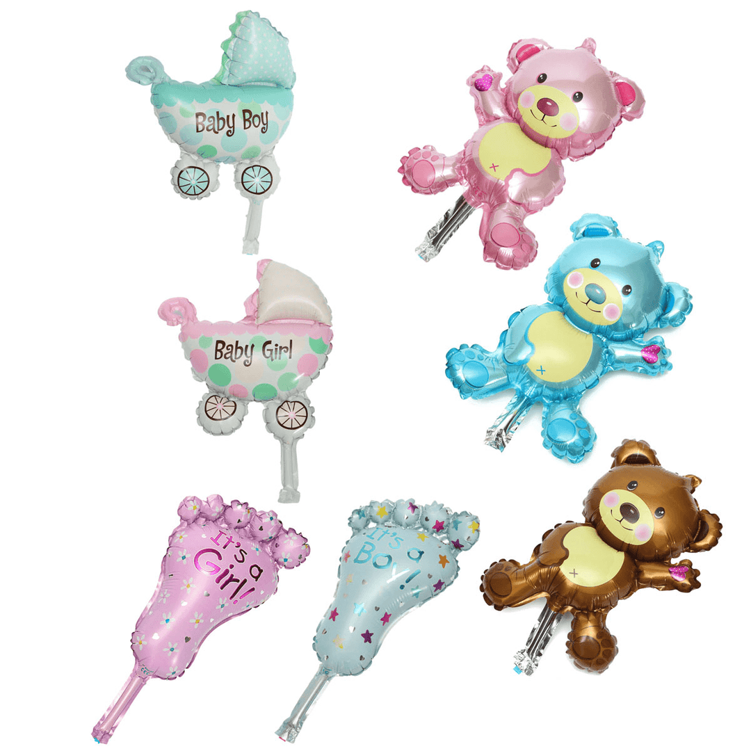 Baby Girl Boy Birthday Party Balloon Stroller Foot Bear Balloons Party Decoration - MRSLM