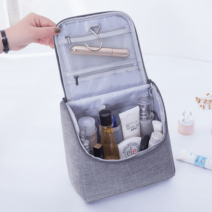 Portable Travel Cosmetic Bag with Hooks Large-Capacity Cosmetic Organizer - MRSLM