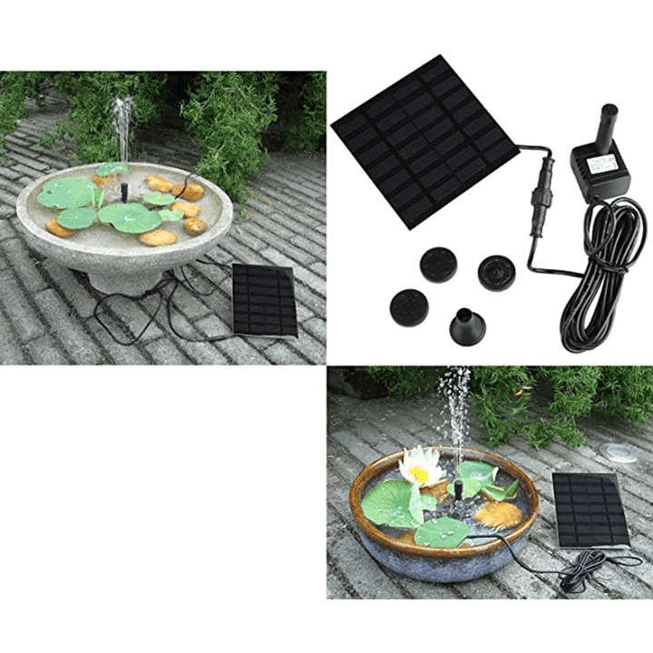 1.2W 180L/H Brushless Solar Panel Fountain Water Pump for Garden Pool Pond Aquarium Fountain - MRSLM