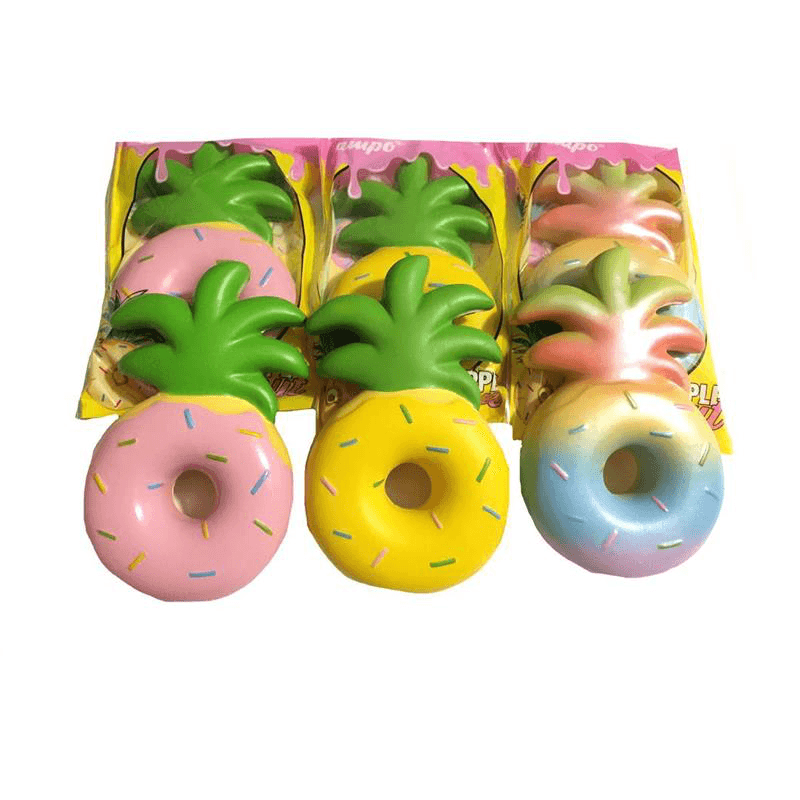 Vlampo Squishy Jumbo Pineapple Donut Licensed Slow Rising Original Packaging Fruit Collection Gift Decor Toy - MRSLM