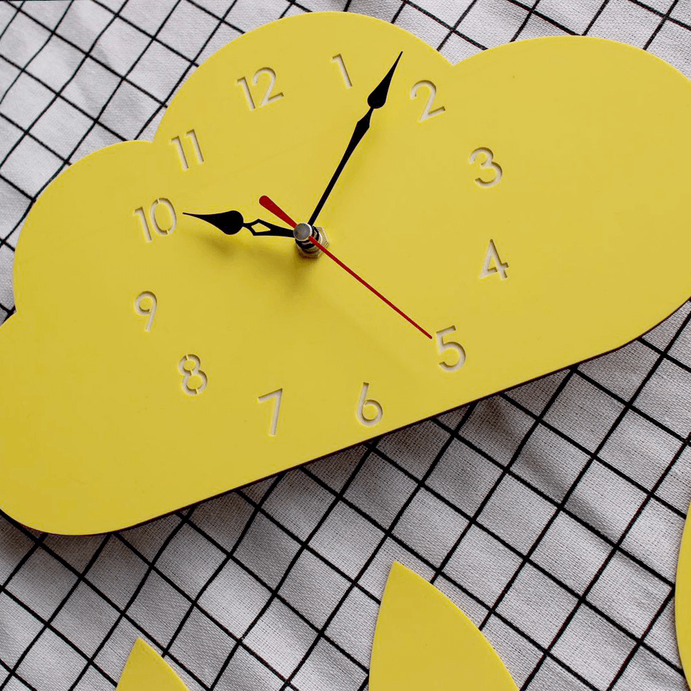 Cloud Wall Clock Home Cartoon Living Room Creative Wall Clock - MRSLM