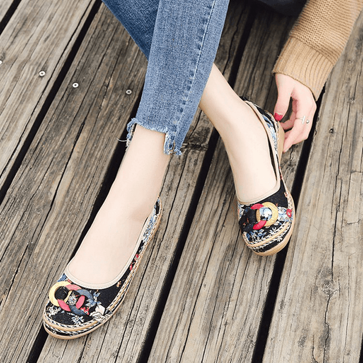 US Size 5-11 Embroidery Loafers for Wome - MRSLM